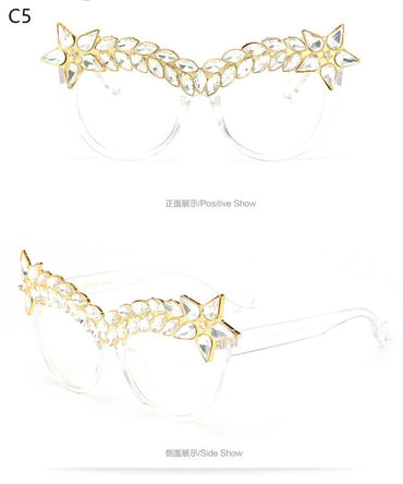 Luxury Cat Eye Diamond Sunglasses