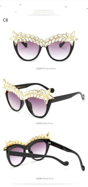 Luxury Cat Eye Diamond Sunglasses