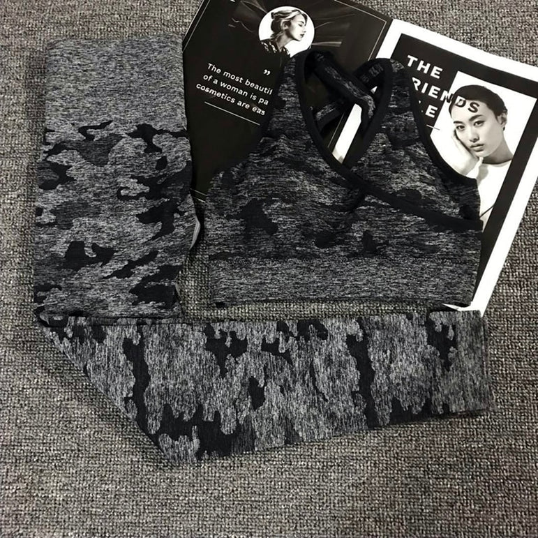 Camouflage Yoga Set Gym Fitness Clothing