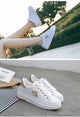 Fashion Breathable PU Leather Platform Sneakers
