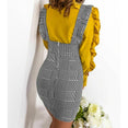 Frill Ruffle Pinafore High Waist Party Mini Dress