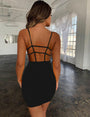 Bandage Hollow Out Sleeveless Backless Club Dress