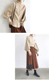 Vintage Lantern Sleeve Thicken Women Shirt Blouses