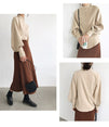 Vintage Lantern Sleeve Thicken Women Shirt Blouses