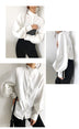 Vintage Lantern Sleeve Thicken Women Shirt Blouses