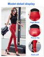 Autumn Winter Women Thin Velvet PU Leather Pants
