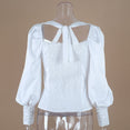 Square Collar Tunic Women Female Elegant Blouse Shirt