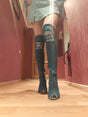 High Heels Women Shoes Tassel Jean Boat