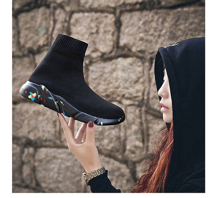 Breathable Ankle Boot Women Socks Shoes Female Sneakers