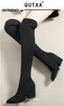 Over The Knee High Winter Shoes Pointed Toe Boots