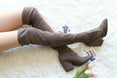 Over The Knee High Winter Shoes Pointed Toe Boots