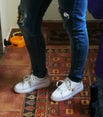 Fashion Breathable PU Leather Platform Sneakers