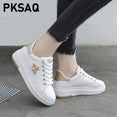 Fashion Breathable PU Leather Platform Sneakers