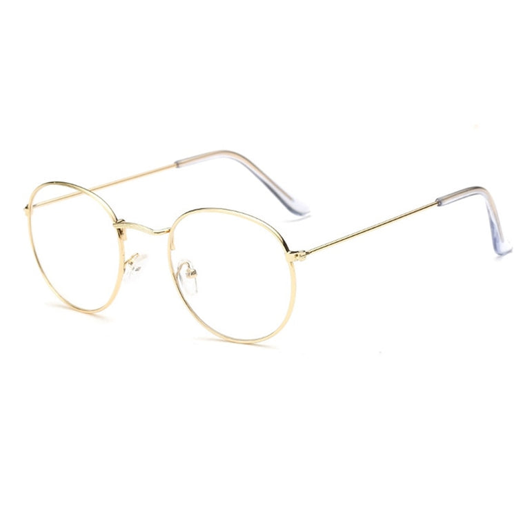 Classic Round Women's Metal Eyeglasses