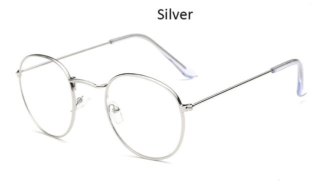 Classic Round Women's Metal Eyeglasses