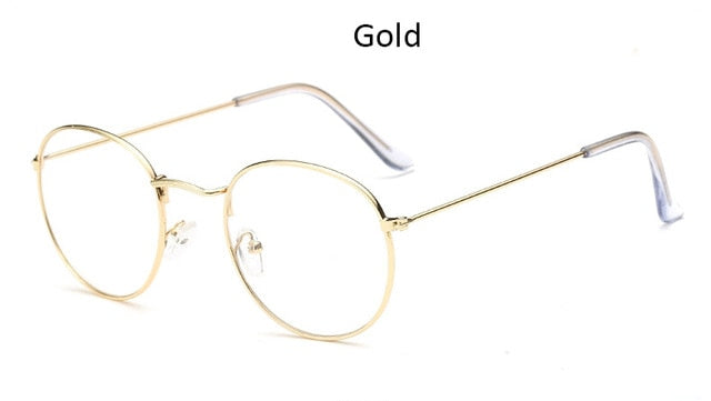 Classic Round Women's Metal Eyeglasses