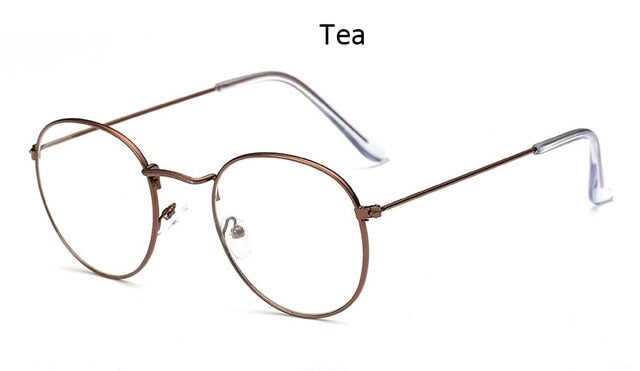 Classic Round Women's Metal Eyeglasses