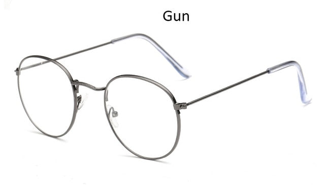 Classic Round Women's Metal Eyeglasses