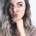 Classic Round Women's Metal Eyeglasses
