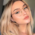 Classic Round Women's Metal Eyeglasses