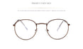 Classic Round Women's Metal Eyeglasses
