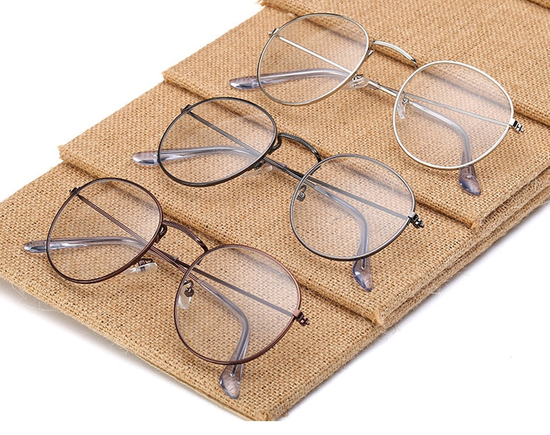 Classic Round Women's Metal Eyeglasses