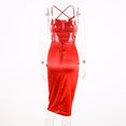 Satin lace up 2020 summer women bodycon