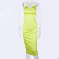 Satin lace up 2020 summer women bodycon