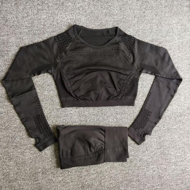 Seamless Yoga Sets High Waist Gym Suit