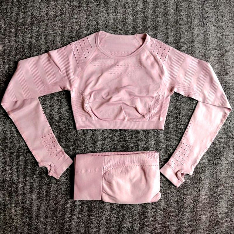 Seamless Yoga Sets High Waist Gym Suit