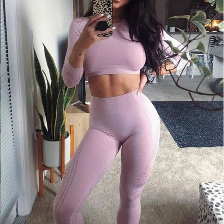 Seamless Yoga Sets High Waist Gym Suit