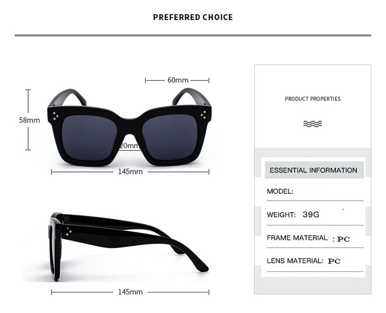 Kim Kardashian Flat Top Eyewear Sunglasses