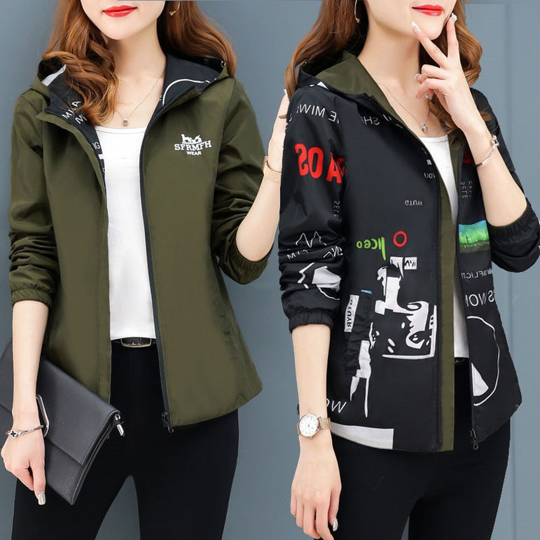 Streetwear Hooded Printed jacket