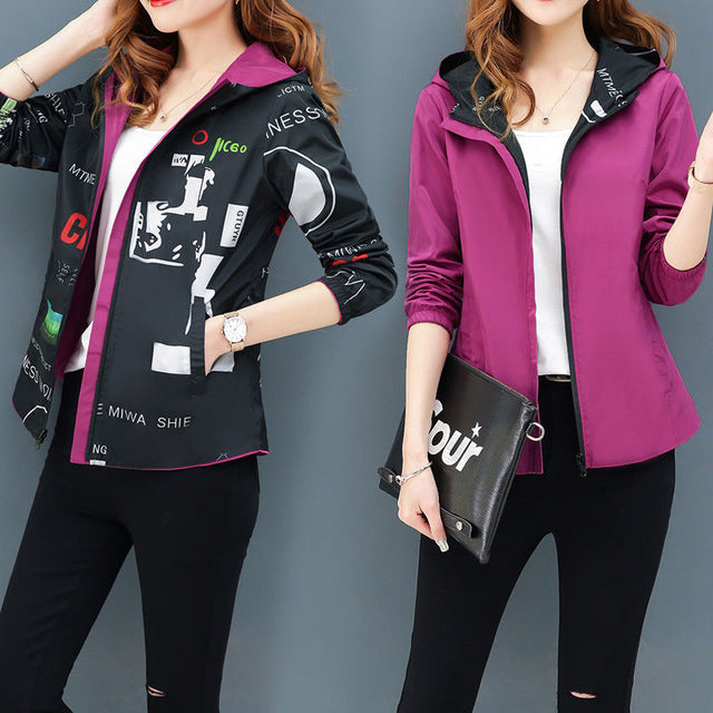 Streetwear Hooded Printed jacket