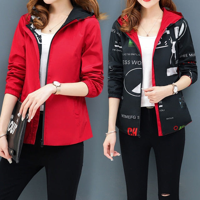 Streetwear Hooded Printed jacket