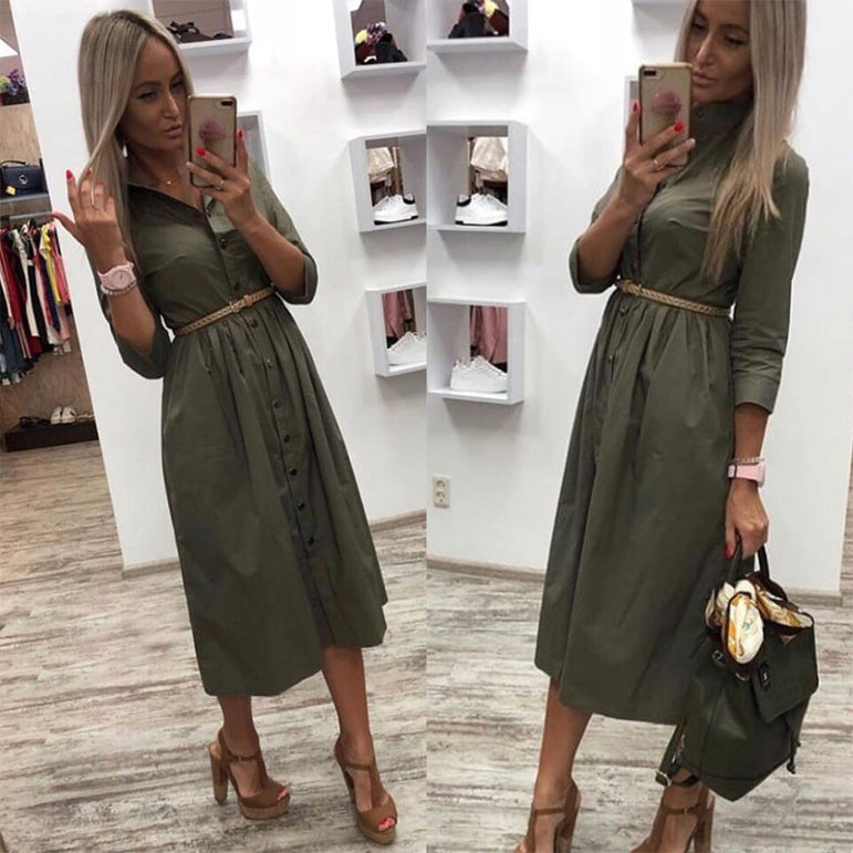 Women Casual Sashes a Line Party Dress