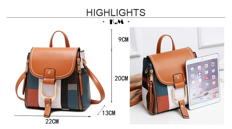Soft Touch Multi-Function Small Backpack