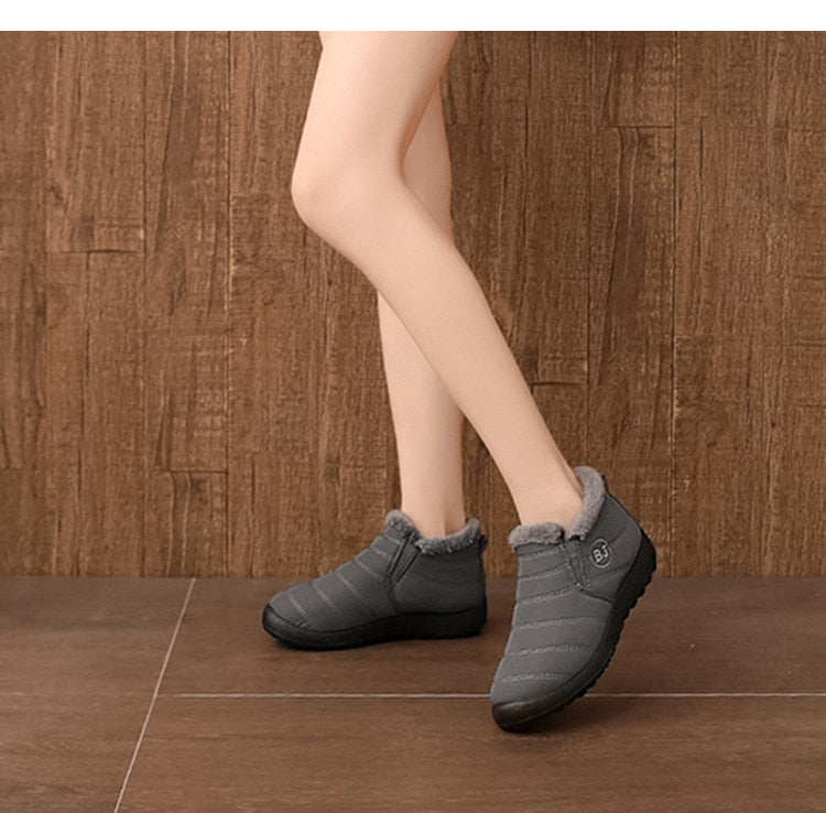 Winter Casual Shoes Women Warm Fur Ankle Sneakers