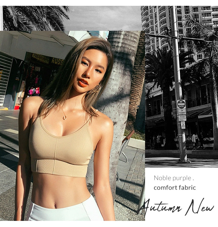 Push Up Seamless Crop Top Bra