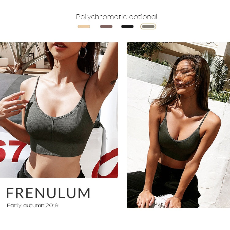 Push Up Seamless Crop Top Bra