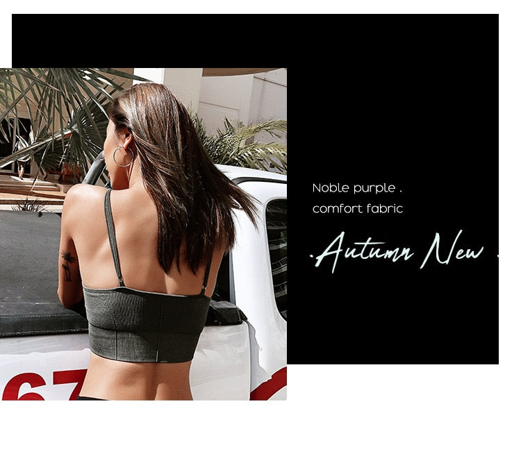 Push Up Seamless Crop Top Bra