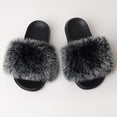 Warm Fur Slippers Women Faux Fox Fur Slides