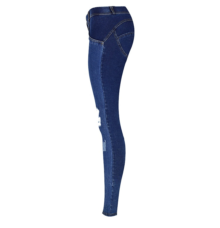 Jeans Woman Peach Push Up Hip Skinny Denim Pant
