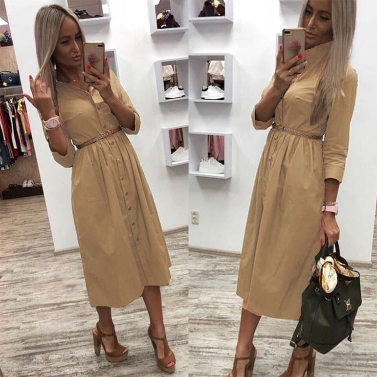 Women Casual Sashes a Line Party Dress