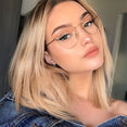 Classic Round Women's Metal Eyeglasses