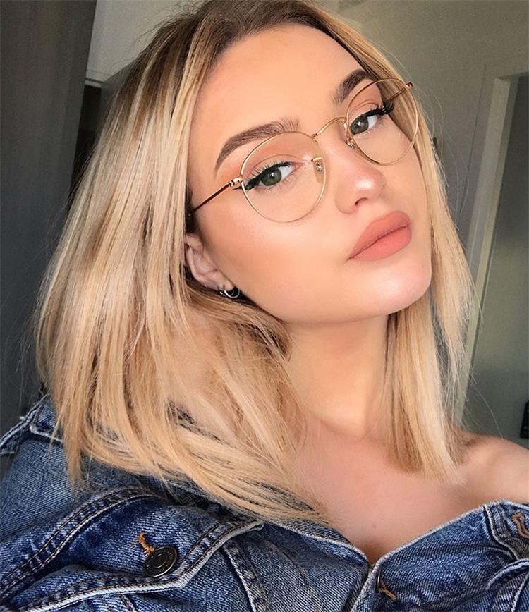 Classic Round Women's Metal Eyeglasses