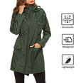 Women Windproof Long Hooded Jackets