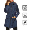 Women Windproof Long Hooded Jackets