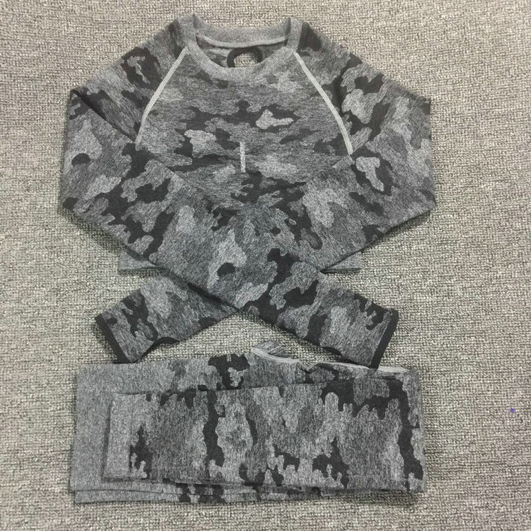 Camouflage Yoga Set Gym Fitness Clothing