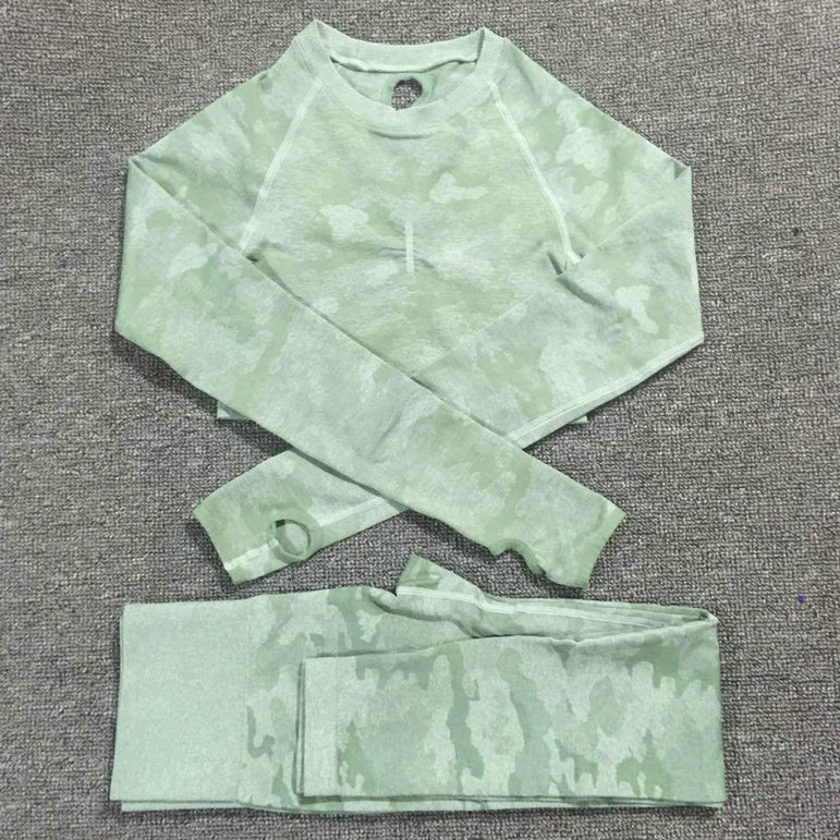 Camouflage Yoga Set Gym Fitness Clothing